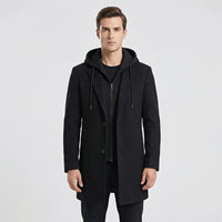 Men's Longline Hooded Coat
