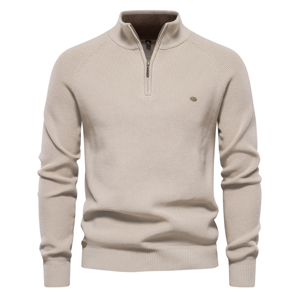 Men's Luxury Half-Zip Sweater - Stylish & Comfortable