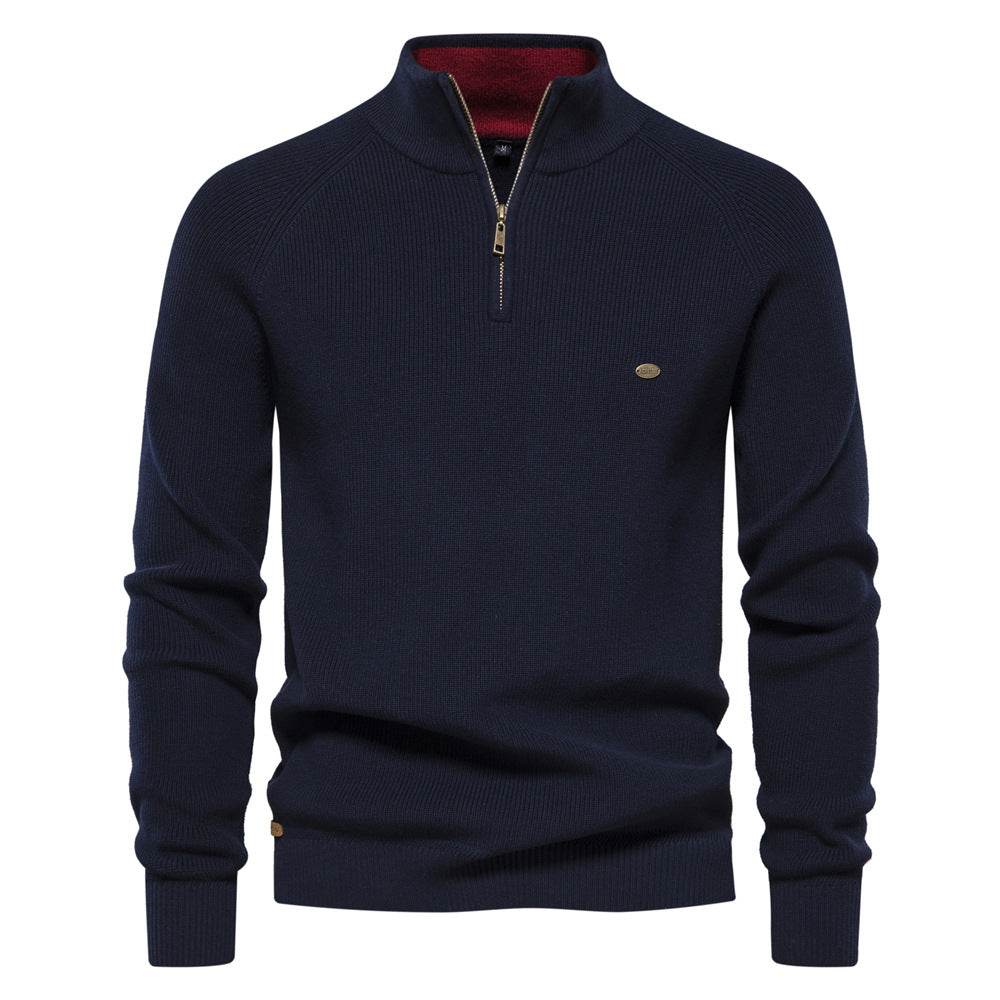 Men's Luxury Half-Zip Sweater - Stylish & Comfortable