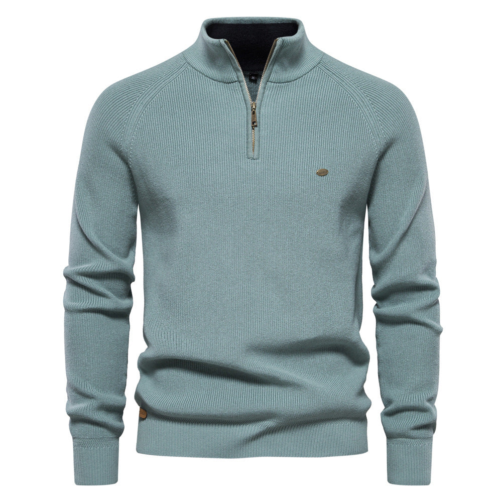 Men's Luxury Half-Zip Sweater - Stylish & Comfortable