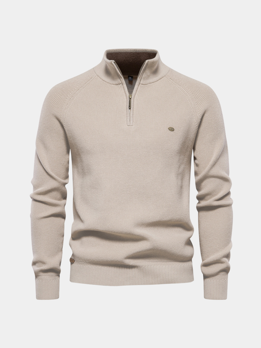 Men's Luxury Half-Zip Sweater - Stylish & Comfortable