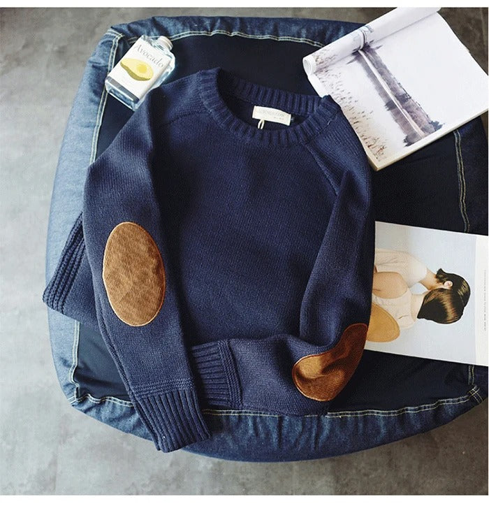 Men's Oversized Patchwork Sweater