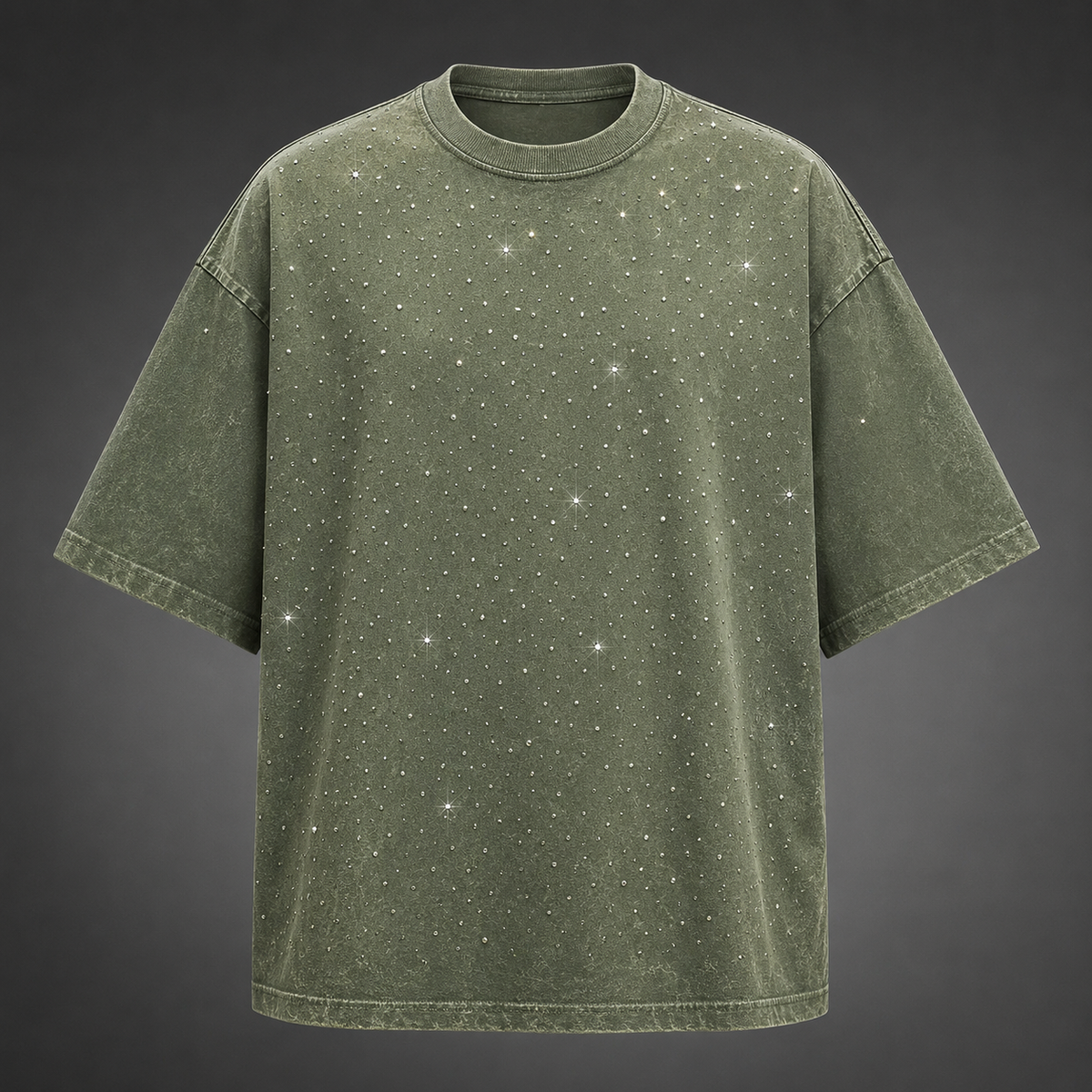 Men's Oversized Rhinestone T-Shirt