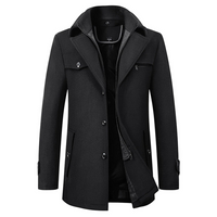 Men's Padded Overcoat with Structured Fit