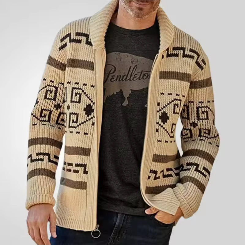 Men's Patterned Cardigan