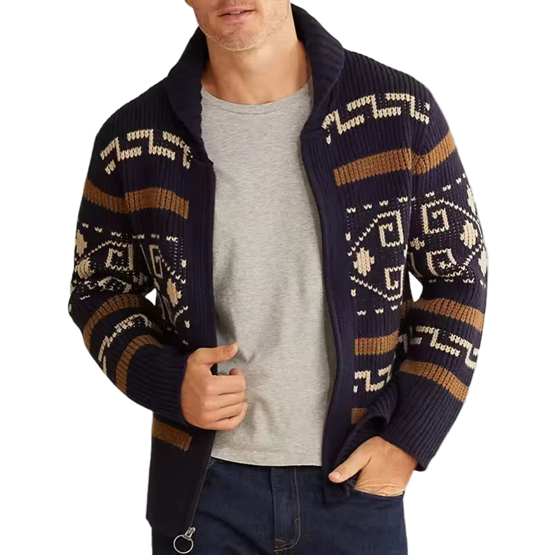 Men's Patterned Cardigan