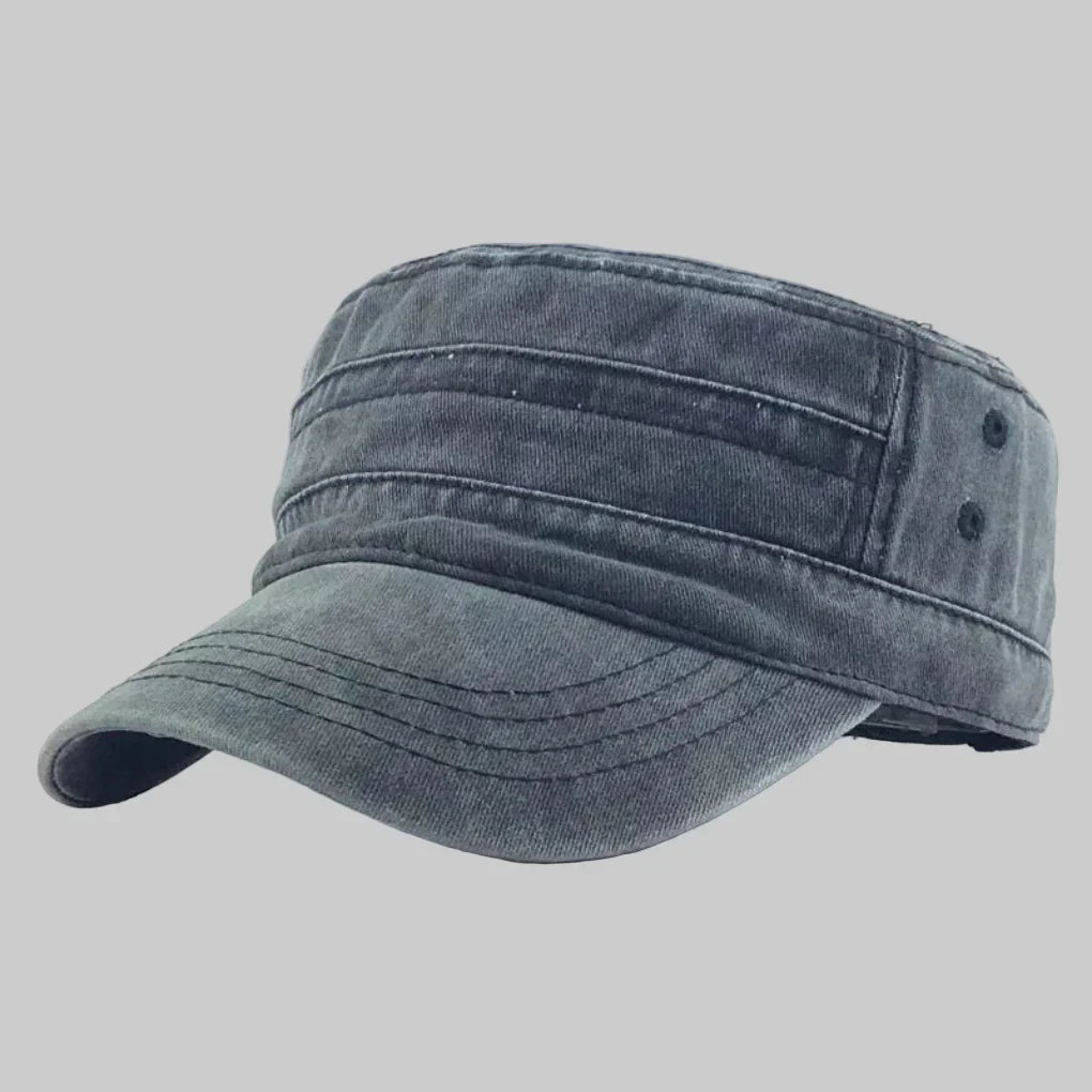 Men's Retro Army Cap – Classic Military Style with Modern Details