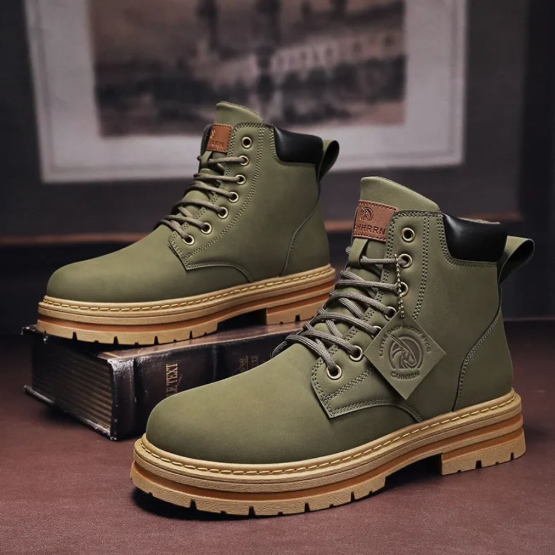 Men's Rugged Heavy-Duty Lace-Up Ankle Boots