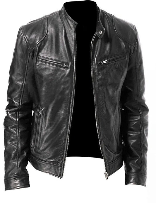 Men's Rugged Motorcycle Biker Jacket