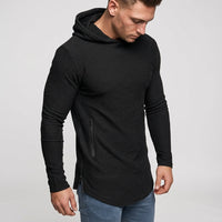 Men's Slim Fit Training Hoodie with Side Zipper