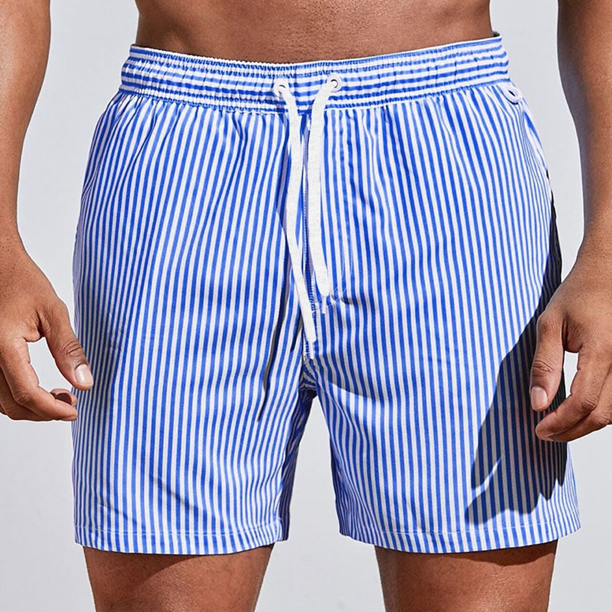 Men's Striped Drawstring Shorts