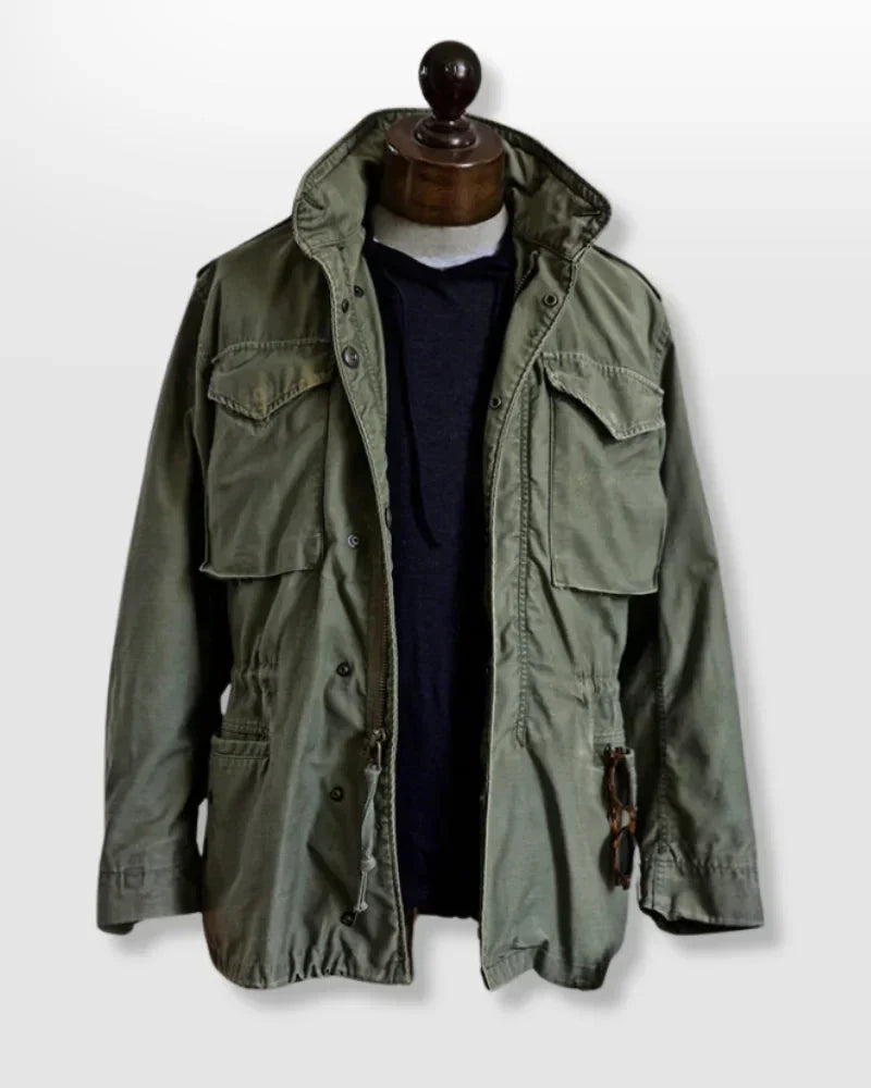 Men's Vintage Field Jacket with Adjustable Waist
