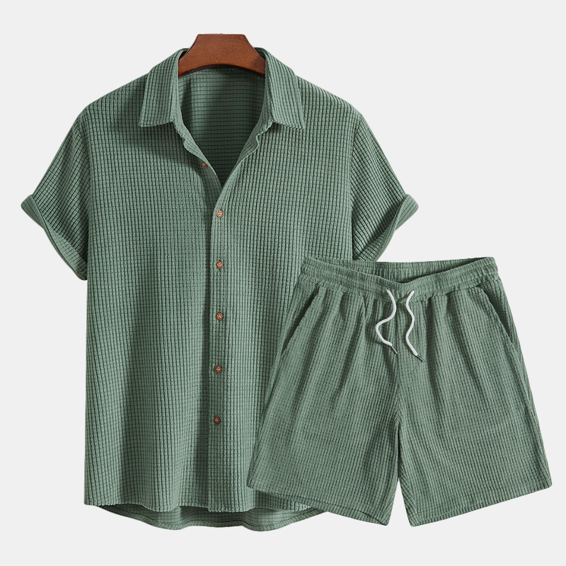 Men's Waffle Weave Summer Set