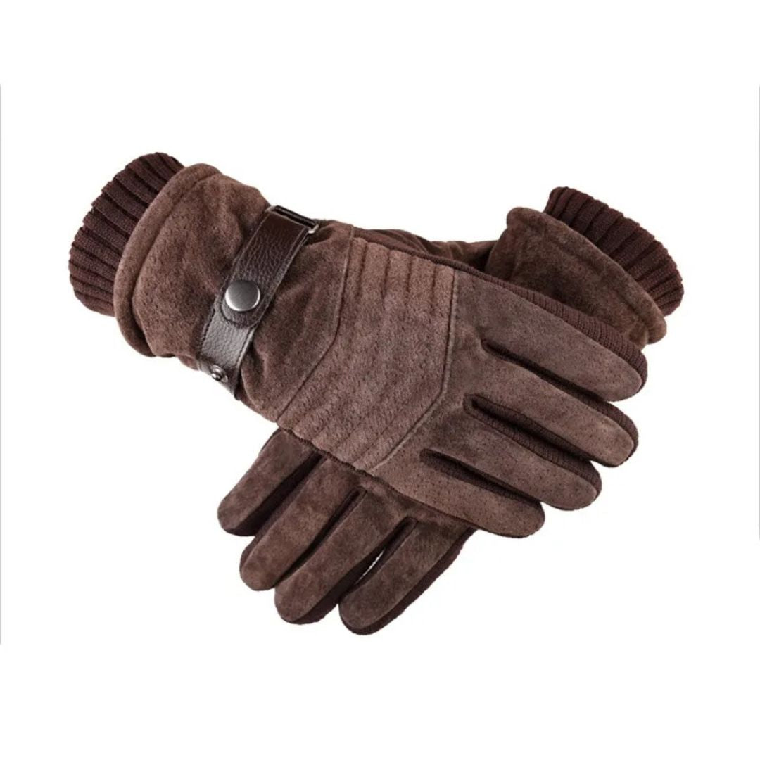 Men's Warm Winter Touchscreen Gloves with Strap