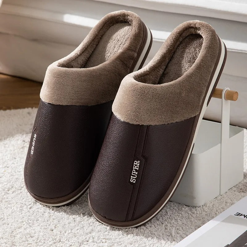 Men's Winter Comfort Slippers with Thick Sole