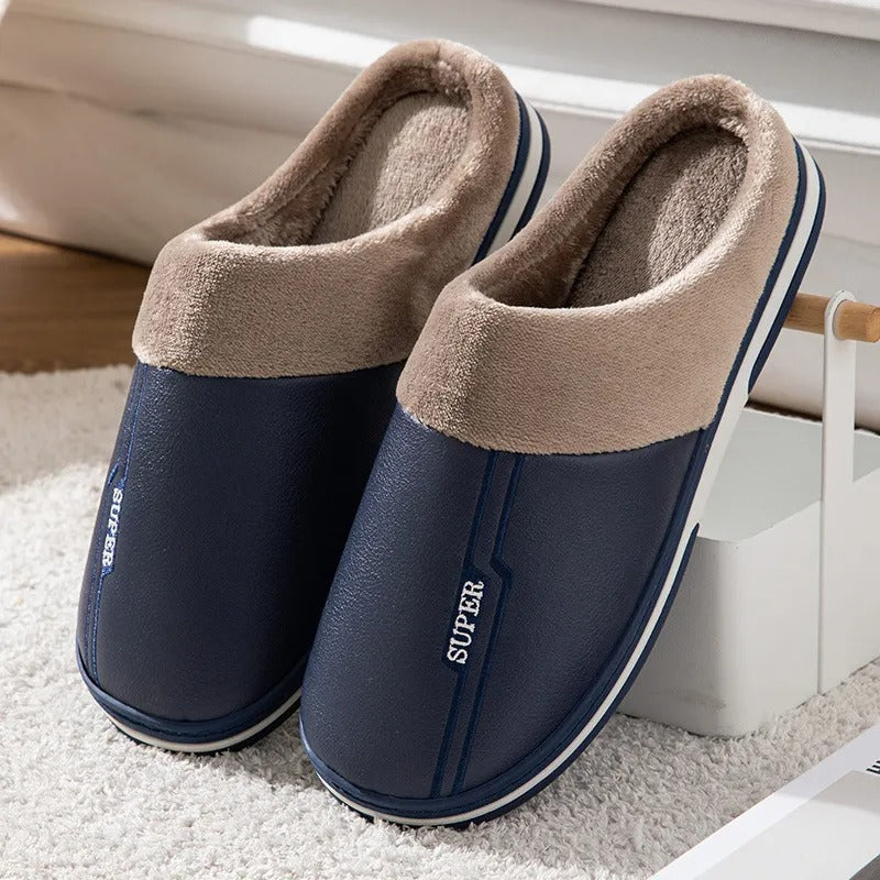 Men's Winter Comfort Slippers with Thick Sole