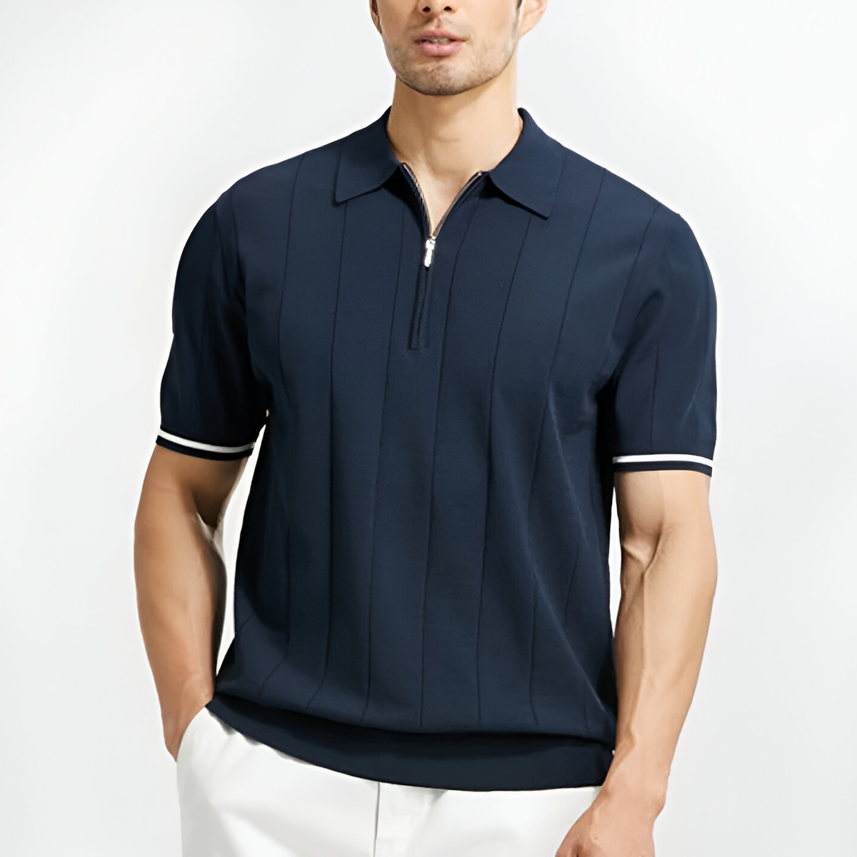 Men's Zip Polo Shirt