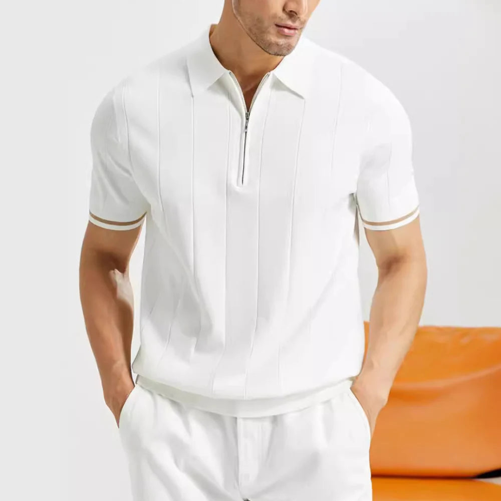 Men's Zip Polo Shirt