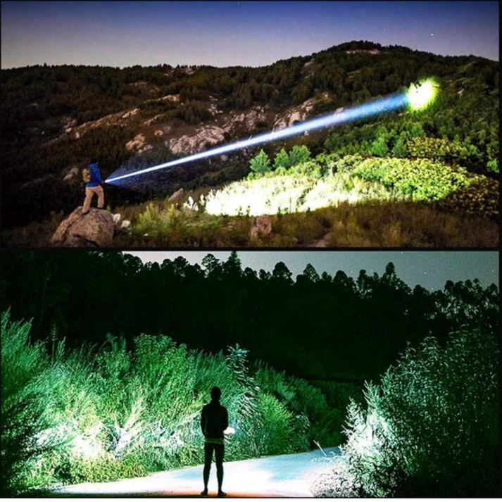 Military-Grade Rechargeable LED Flashlight – 9000 Lumens