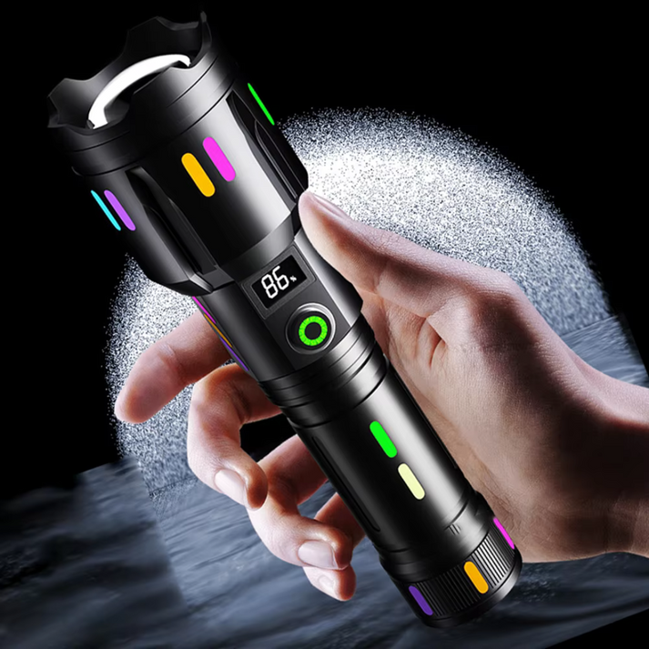 Military-Grade Rechargeable LED Flashlight – 9000 Lumens