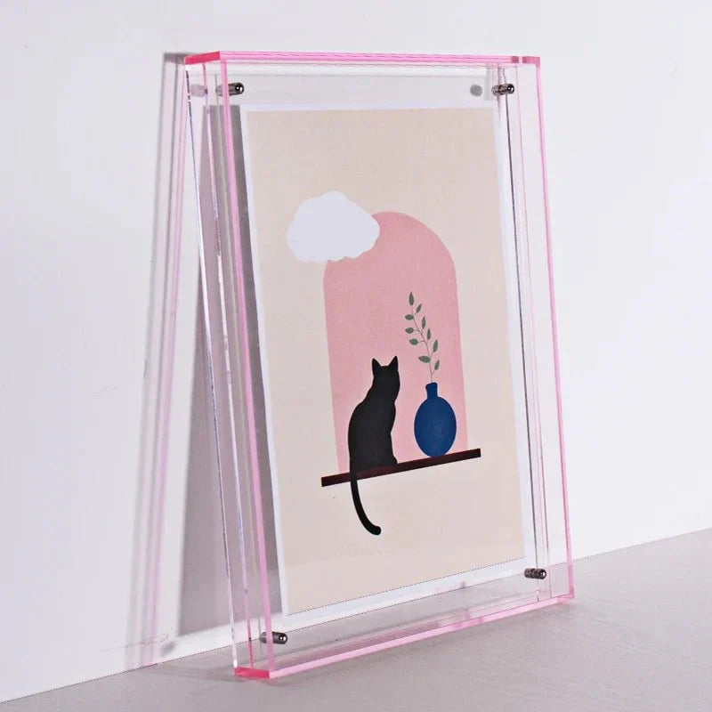 Modern Colorful Transparent Acrylic Photo Frame