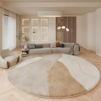 Modern Nordic Soft Lambswool Round Rug