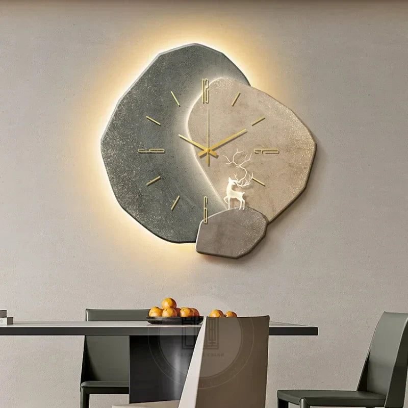 Modern Silent Quartz Wall Clock with Backlight