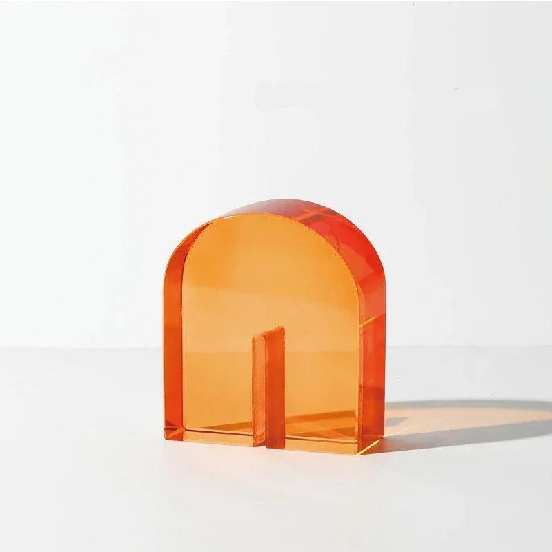 Modern Vivid Crystal Bookends for Shelf Decor