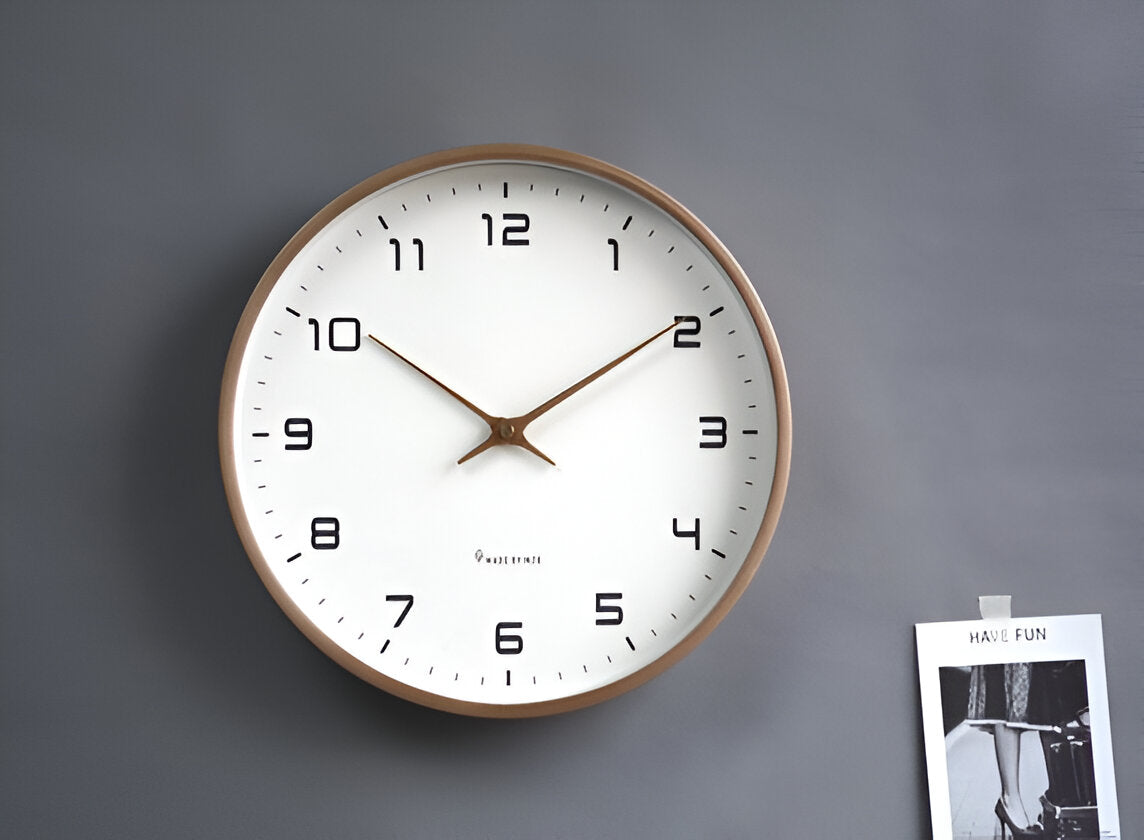 Nordic Round Wooden Wall Clock