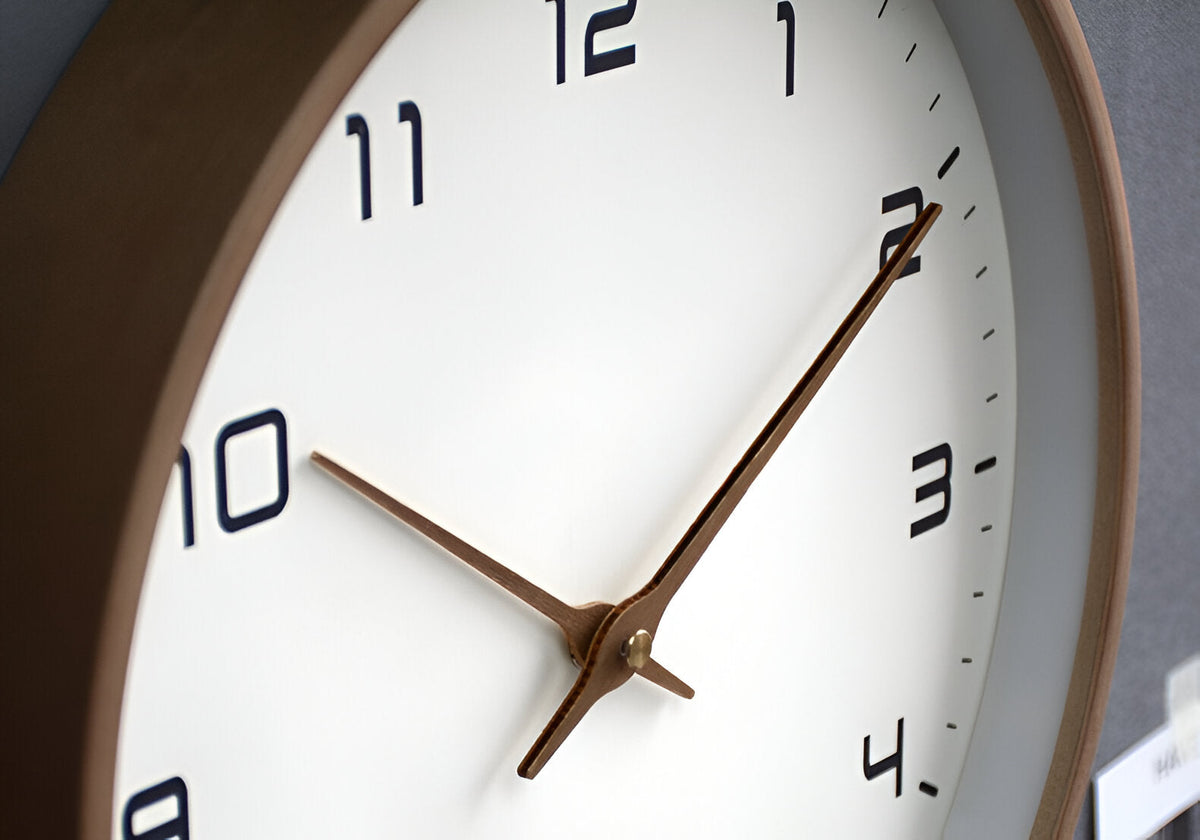Nordic Round Wooden Wall Clock