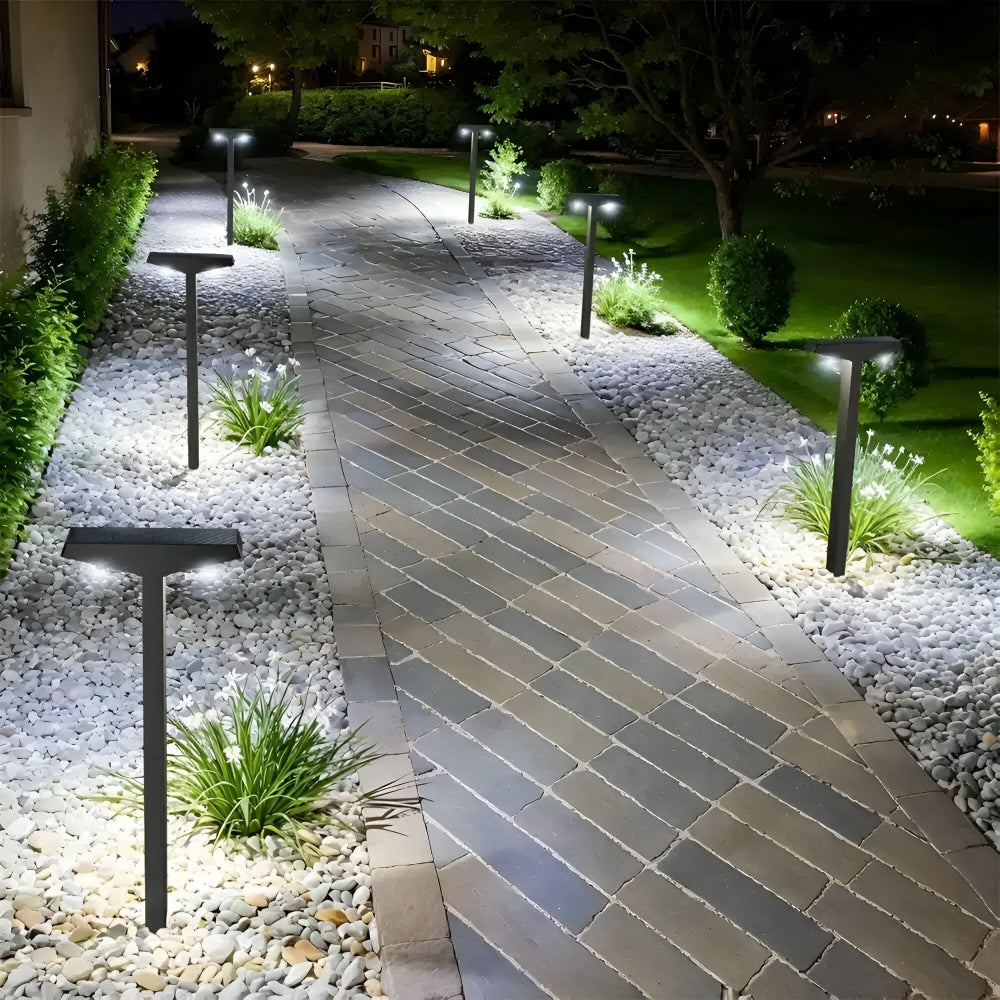 Outdoor Solar Pathway Lights with Dual Lighting Modes & Weatherproof Design