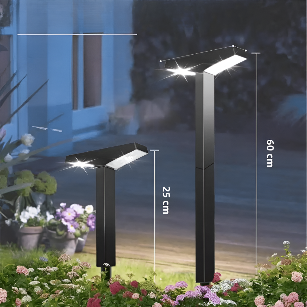 Outdoor Solar Pathway Lights with Dual Lighting Modes & Weatherproof Design