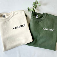 Personalised Couples Clothing with Roman Numeral Date