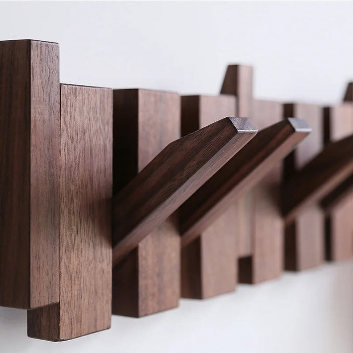 Piano-Style Wooden Coat Rack - Elegant Design, Durable Wood