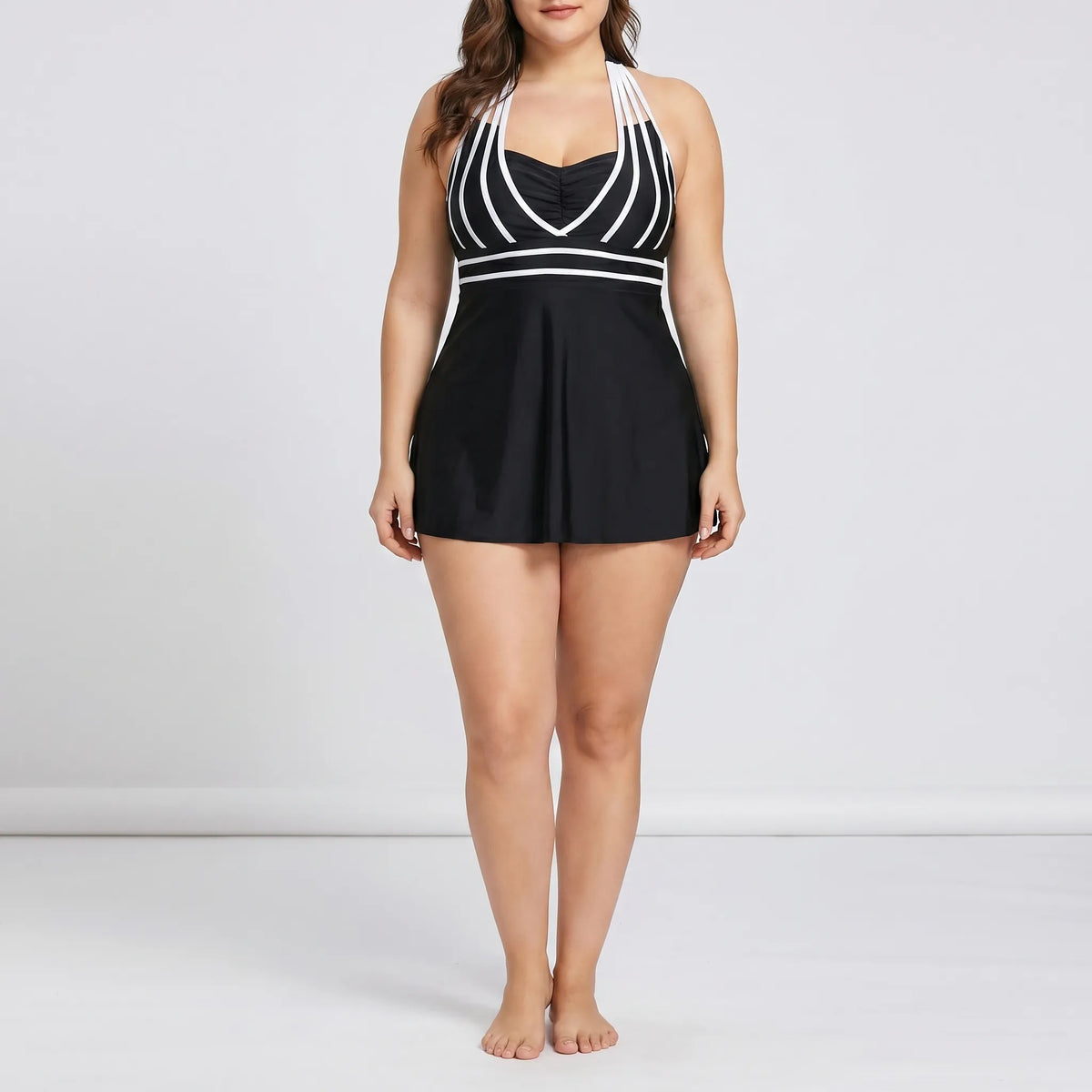 Plus Size Swimdress with Built-in Shorts
