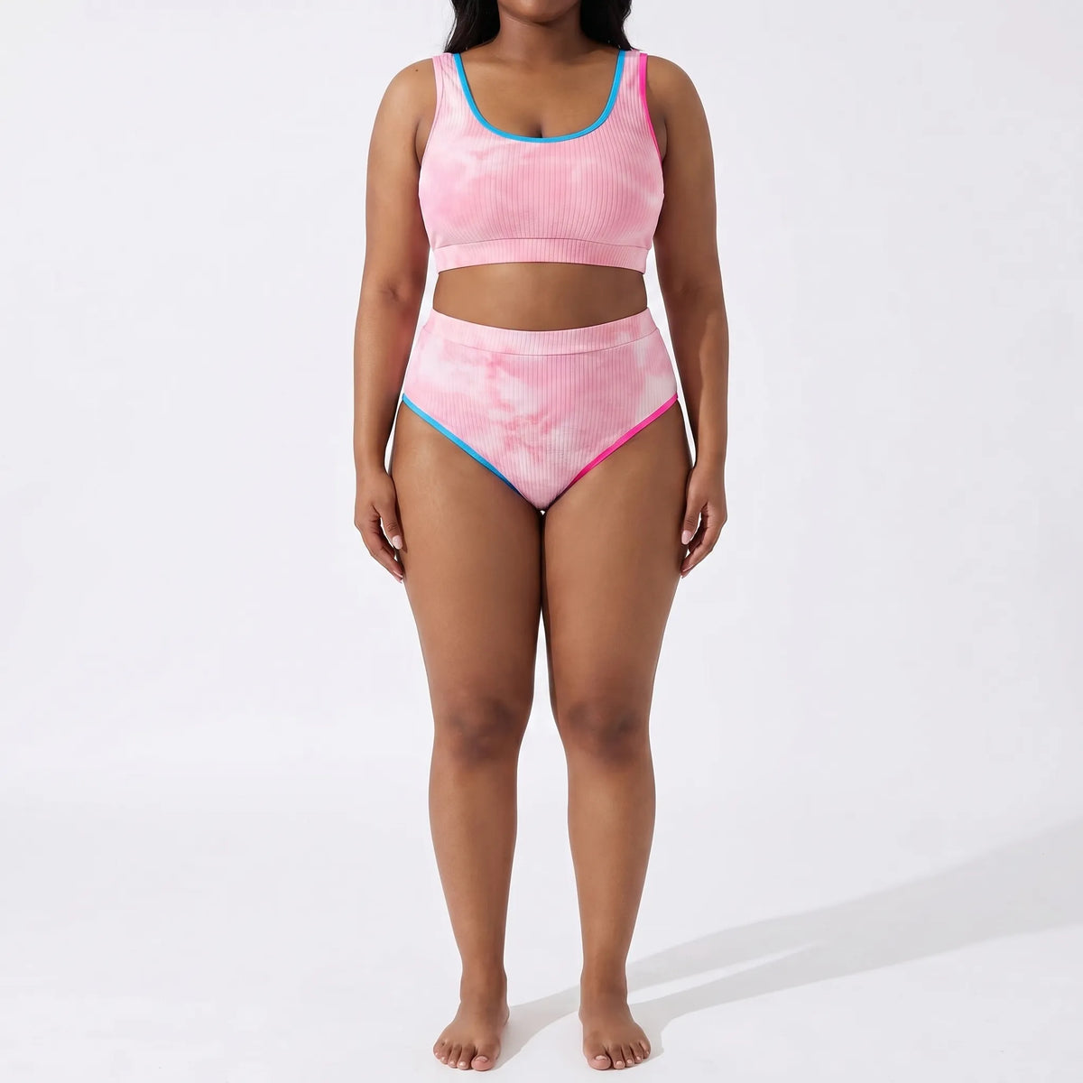 Plus Size Two-Piece Tie-Dye Bikini