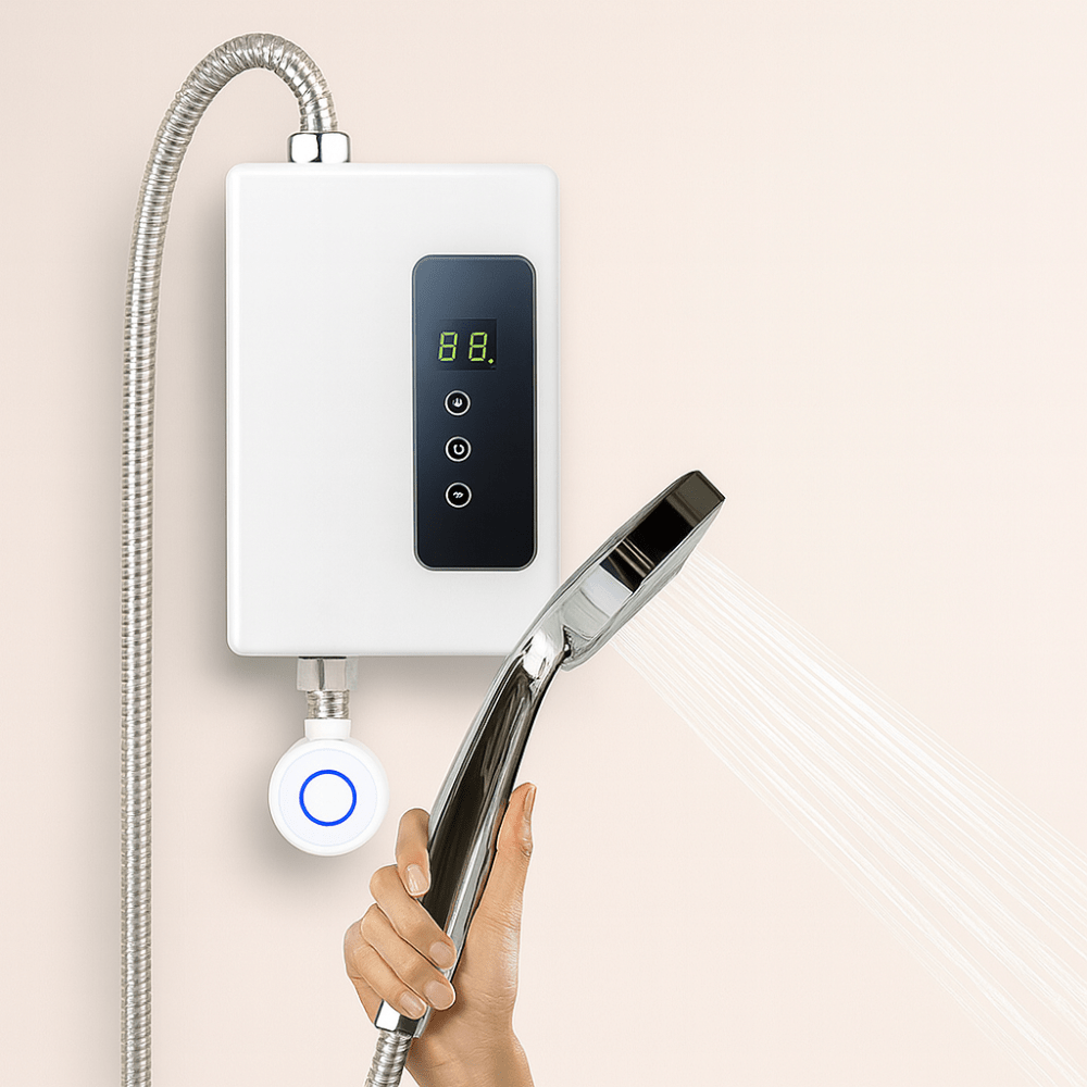 Portable 3500W Tankless Instant Water Heater – Compact and Energy-Efficient for Bathroom and Kitchen