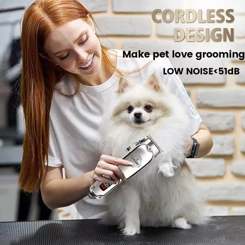Rechargeable Metal Dog Hair Clipper - Precision Pet Trimmer