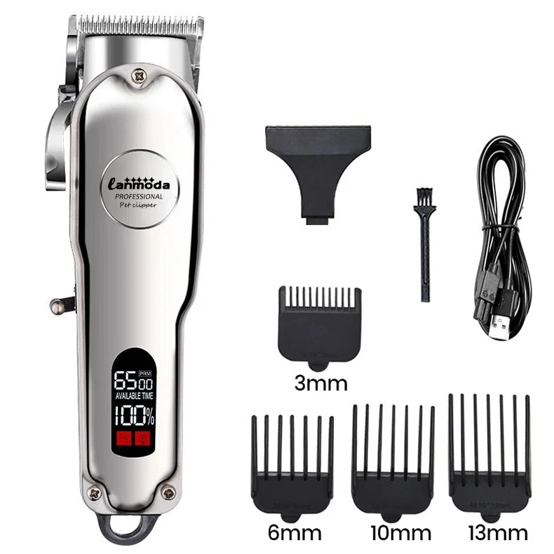 Rechargeable Metal Dog Hair Clipper - Precision Pet Trimmer