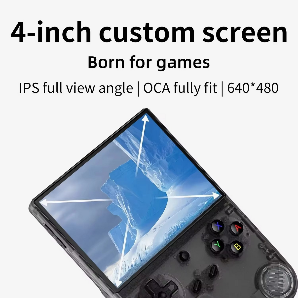 Retro Handheld Gaming Console with 4-Inch IPS Screen and Wi-Fi