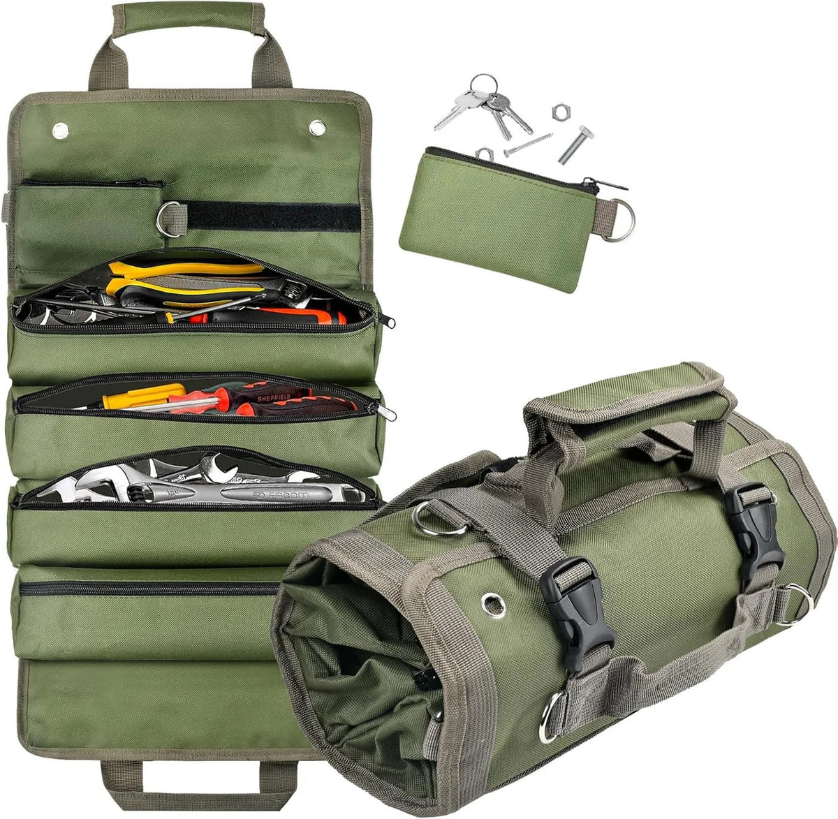 Roll-Up Tool Organizer – Quick Access and Organized Storage