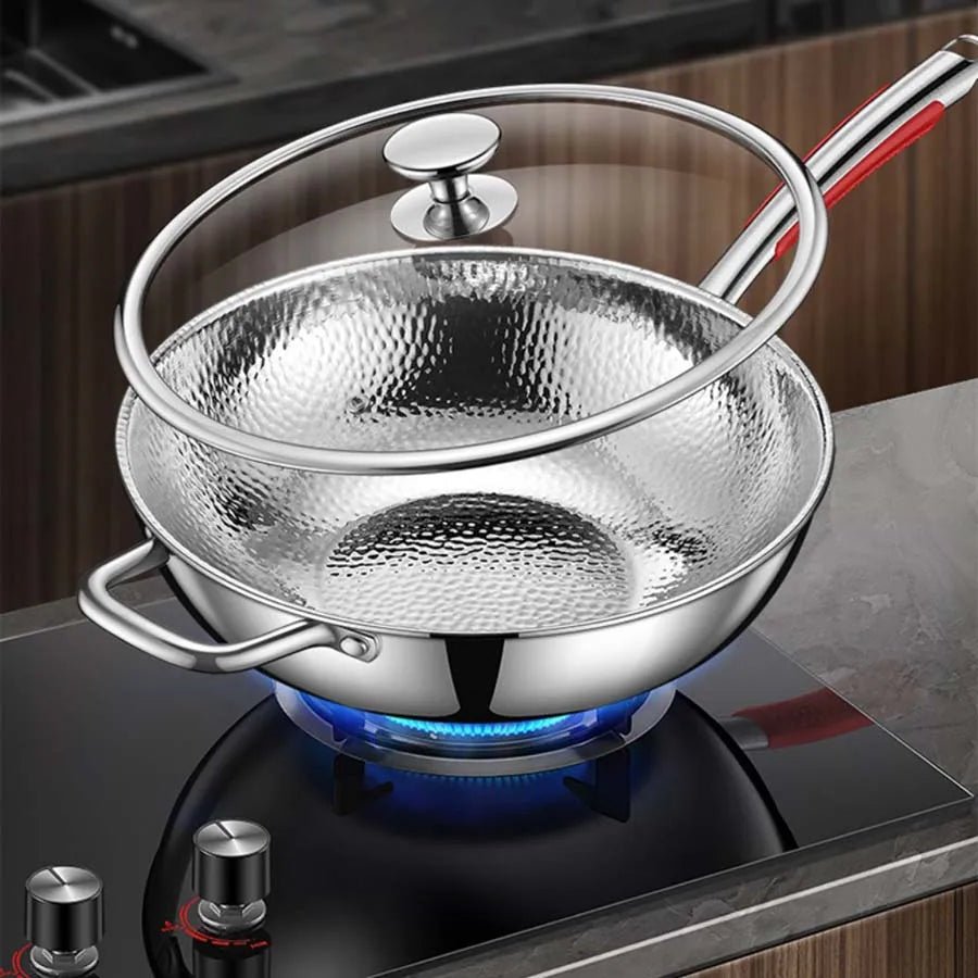 Round-Bottom Induction Wok Pan for Stir-Frying and Sautéing