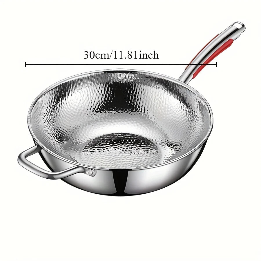 Round-Bottom Induction Wok Pan for Stir-Frying and Sautéing