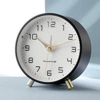 Scandinavian Table Clock with Silent Movement