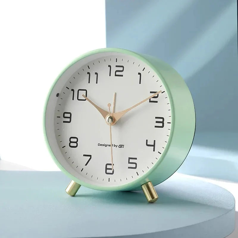 Scandinavian Table Clock with Silent Movement