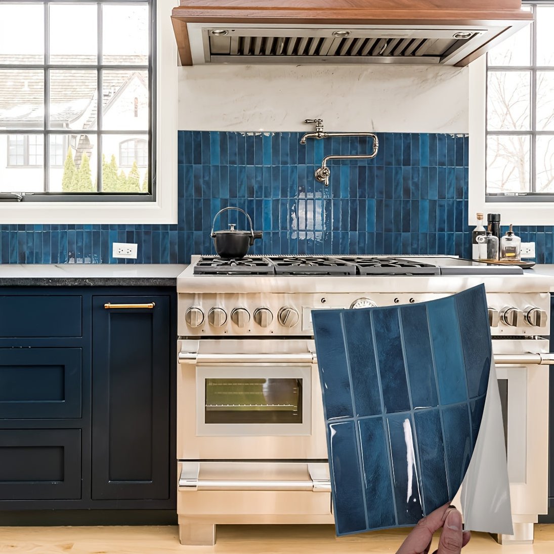 Self-Adhesive 3D Wall Tiles for Kitchen and Bathroom
