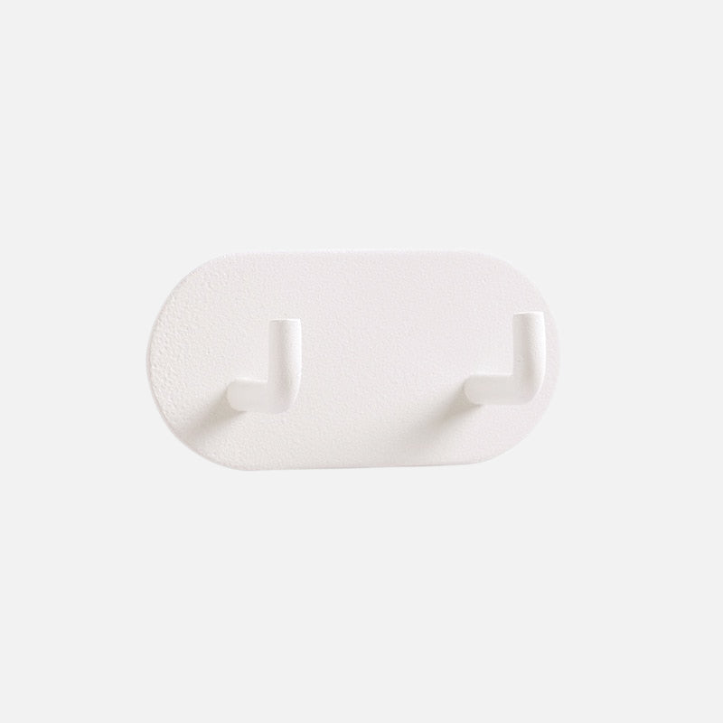 Self-Adhesive Double Wall Hook in Pink Metal – No Drilling