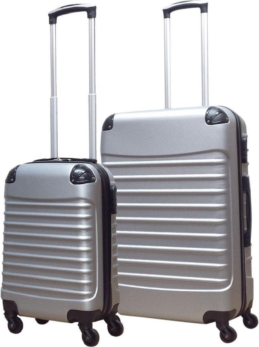 Silver 2-Piece Hardshell Suitcase Set