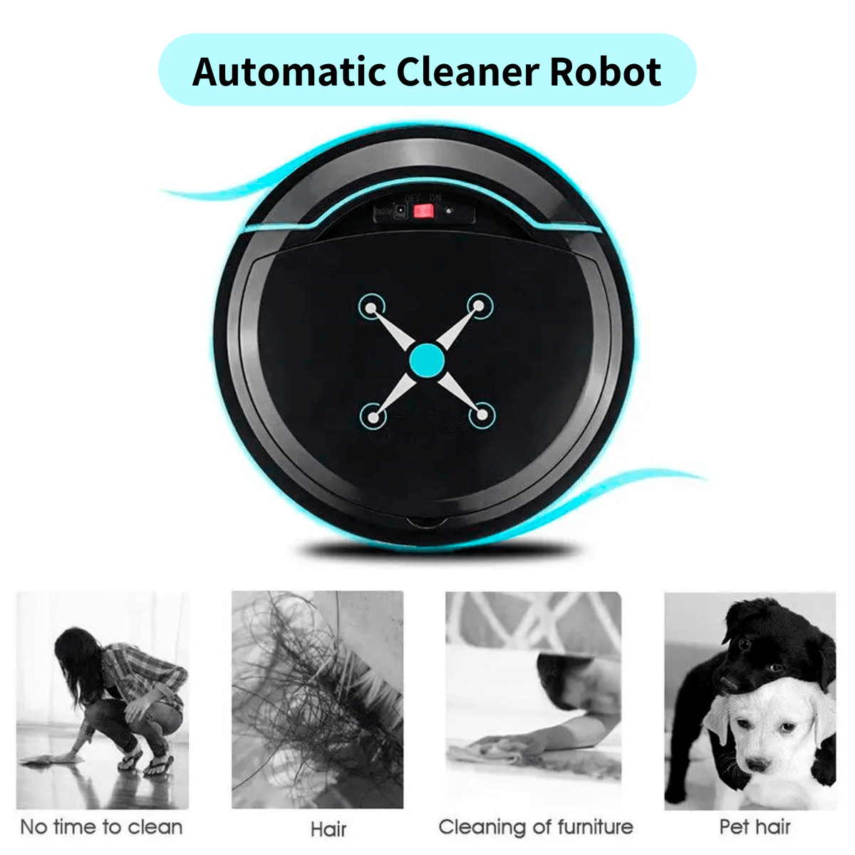 Smart Robot Vacuum Cleaner with Mop Function - Quiet, Efficient & Self-Charging
