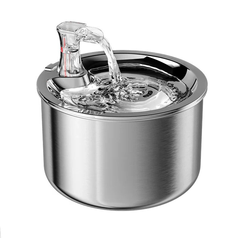 Smart Stainless Steel Pet Water Fountain with Filter & Motion Sensor